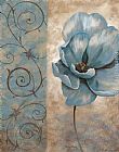 Vivian Flasch Canvas Paintings - Fleur Bleue I